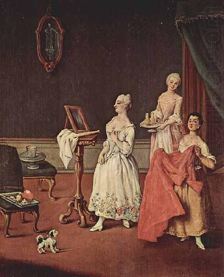 Dame bei der Toilette, Pietro Longhi